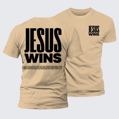 Luxe Mercerized Cotton Tee - Jesus Wins