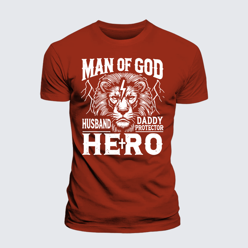 Luxe Mercerized Cotton Tee - Man Of God Husband Daddy Hero