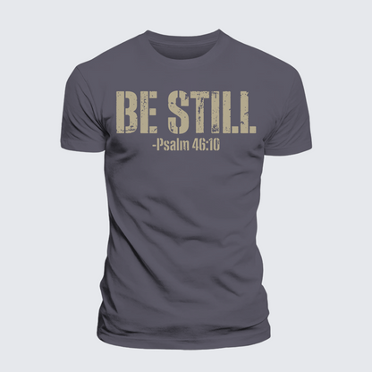 Luxe Mercerized Cotton Tee - Be Still Psalm 46:10