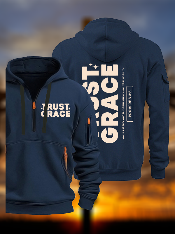 Trust Grace Jesus God Christian Zipper Hoodies