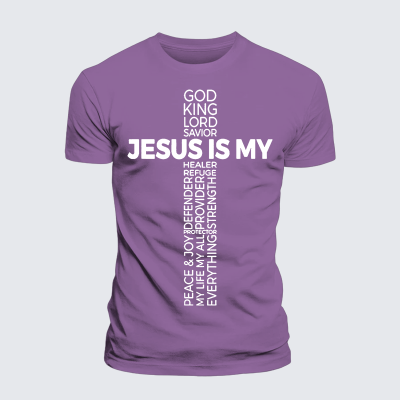 Luxe Mercerized Cotton Tee - Jesus Is My God King Lord And Savior