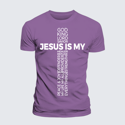 Luxe Mercerized Cotton Tee - Jesus Is My God King Lord And Savior