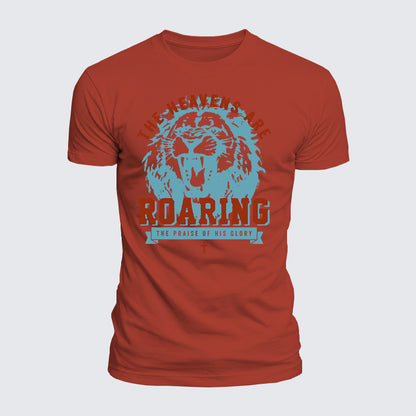 Luxe Mercerized Cotton Tee - The Heavens Are Roaring The Praise Of His Glory Lion