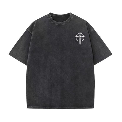 Iron Sharpens Iron Printed Oversize Washed T-Shirt