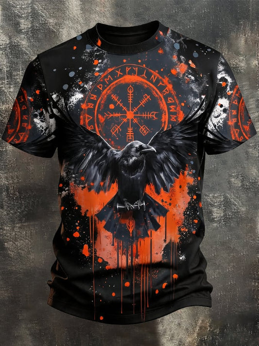Men's Vintage Viking-Print T-Shirt