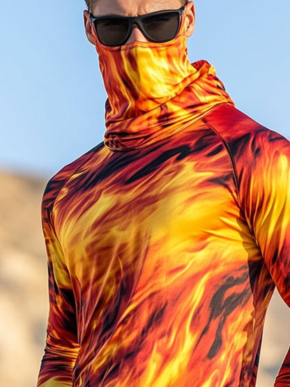 Men's Outdoor Sun Protection Breathable Cool Hooded Sun Protection Long Sleeve Top