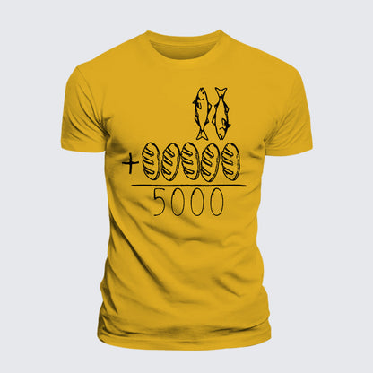 Luxe Mercerized Cotton Tee - 2 Fishes 5 Breads Jesus Feeds The 5000