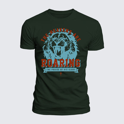 Luxe Mercerized Cotton Tee - The Heavens Are Roaring The Praise Of His Glory Lion