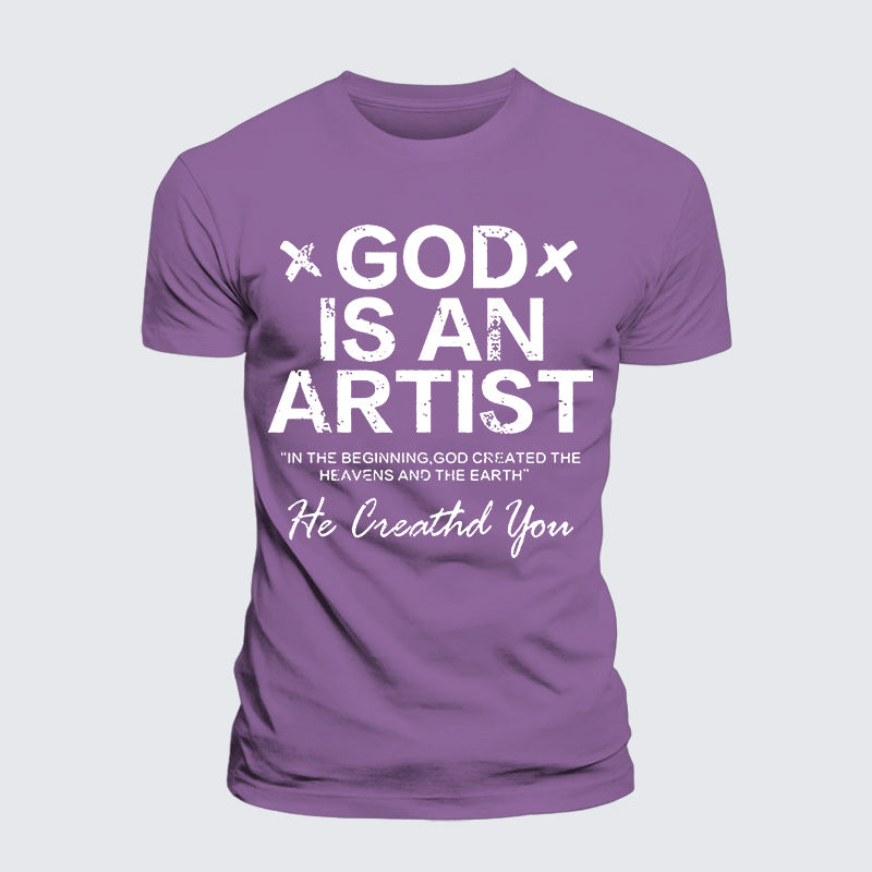 Luxe Mercerized Cotton Tee - God Is An Artist