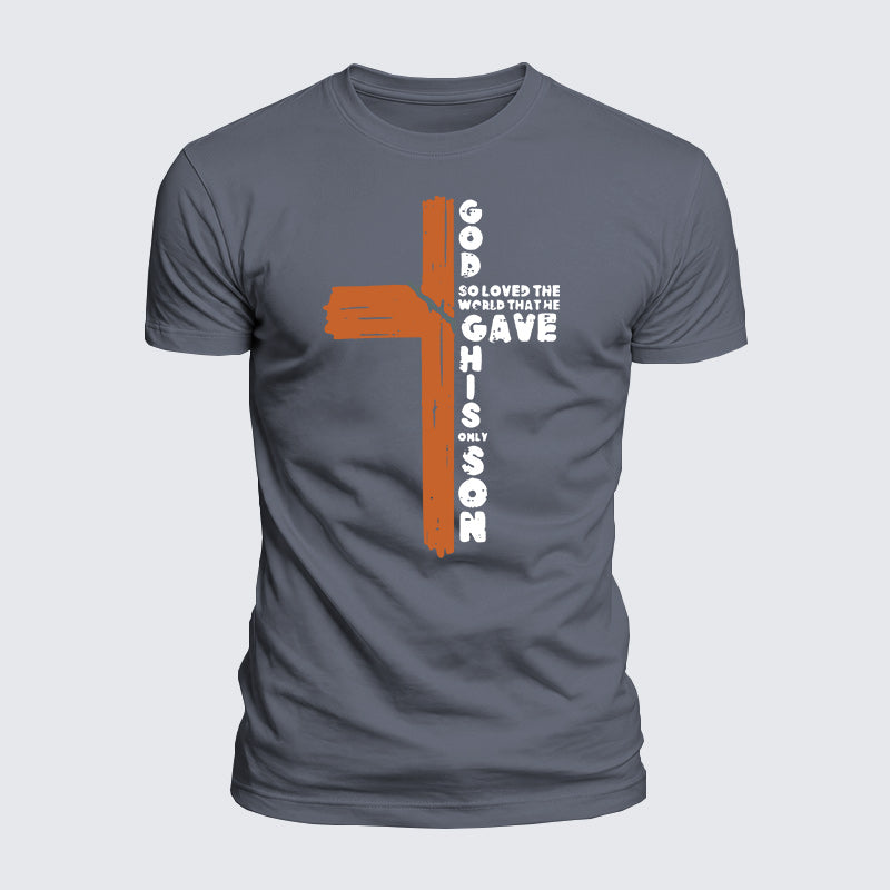 Luxe Mercerized Cotton Tee - Cross God So Loved The World