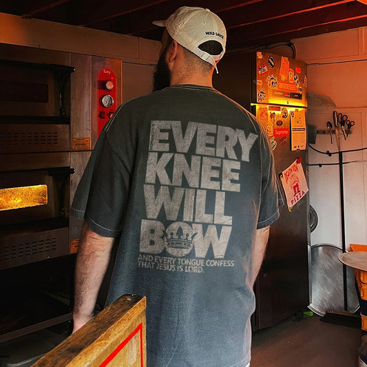 Every Knee Will Bow Printed Men's T-Shirt