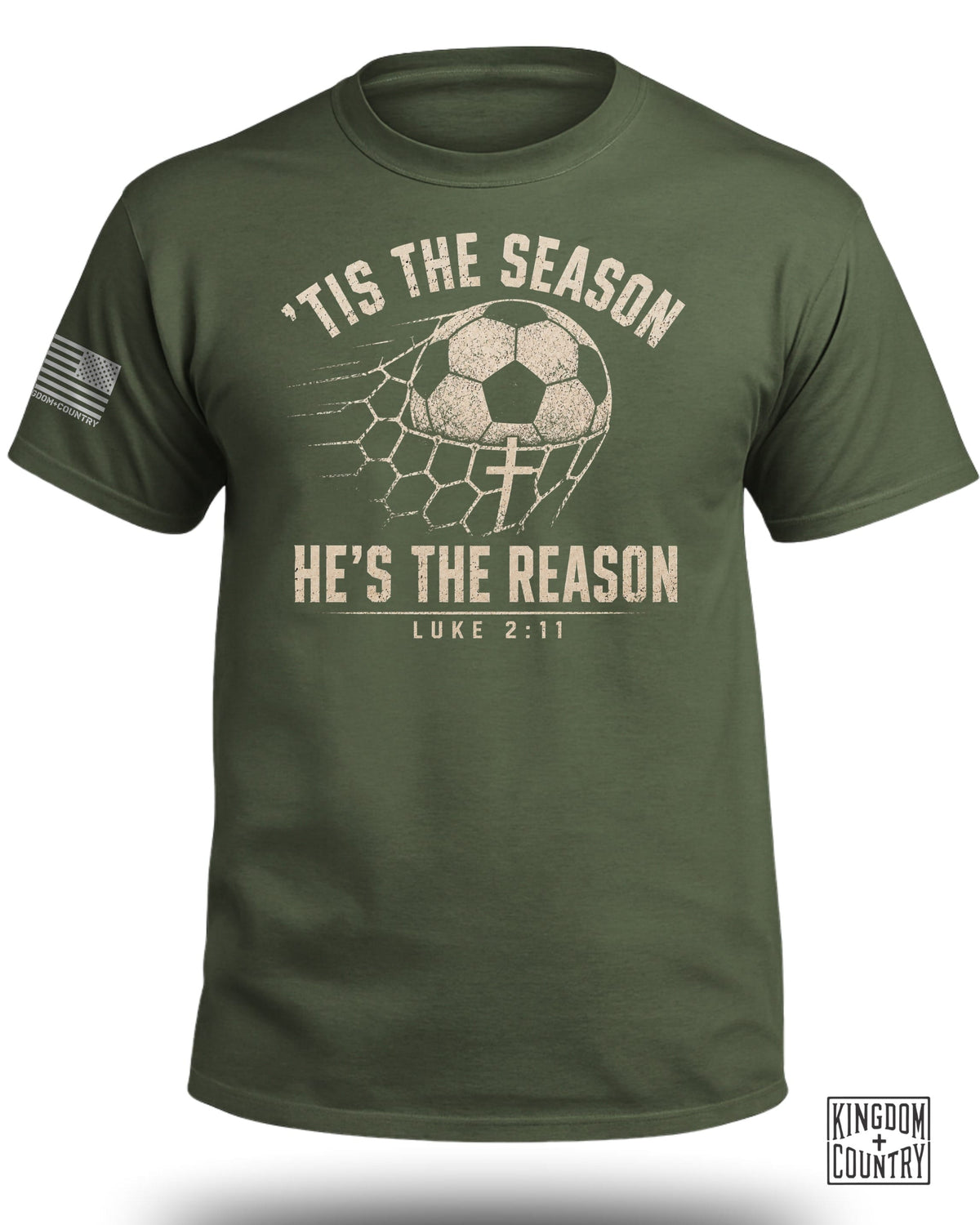 'Tis The Season He's The Reason - Soccer T-Shirt