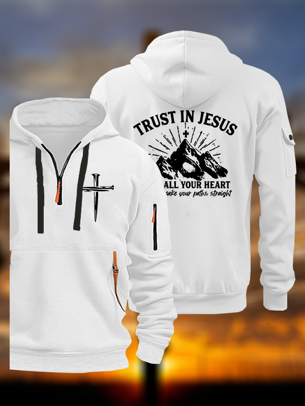 Trust In Jesus With All Your Heart Jesus God Christian Zipper Hoodies