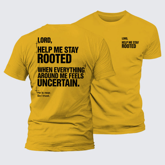 Luxe Mercerized Cotton Tee - Lord Help Me Stay Rooted