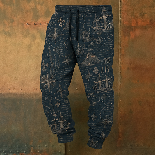 Viking Unisex Runes Compass Graphics Jogging Pants