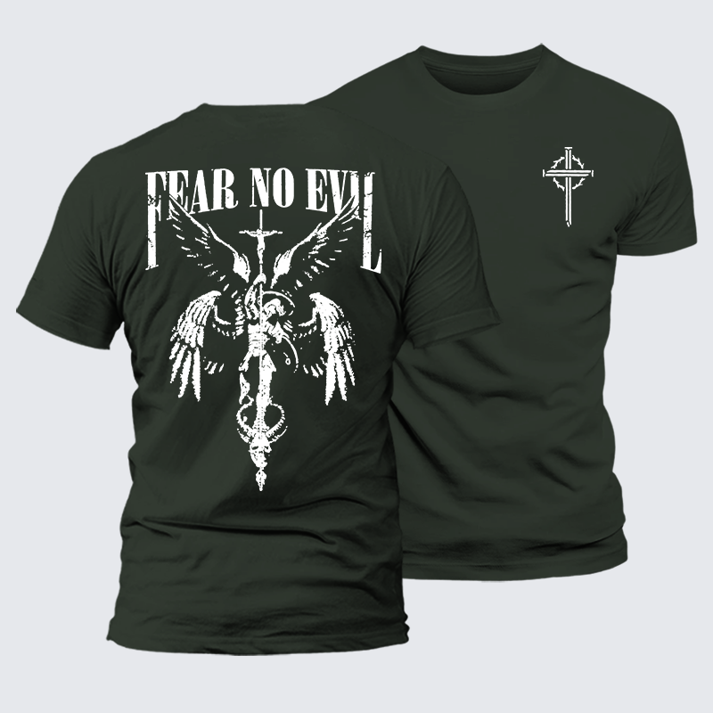 Luxe Mercerized Cotton Tee - Fear No Evil