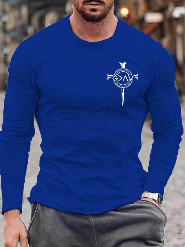 God Is Greater Than Your Highs and Lows Christian Cotton Long Sleeve T-Shirt