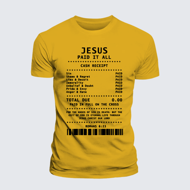 Luxe Mercerized Cotton Tee - Jesus Paid It All