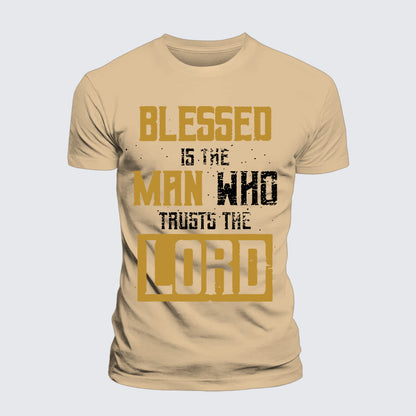 Luxe Mercerized Cotton Tee - Blessed Is The Man Who Trusts The Lord