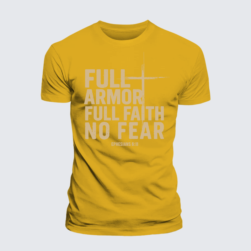 Luxe Mercerized Cotton Tee - Full Armor Full Faith No Fear