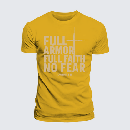 Luxe Mercerized Cotton Tee - Full Armor Full Faith No Fear