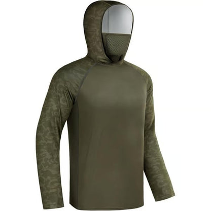 Sun Hoodie with Built-In Face Cover