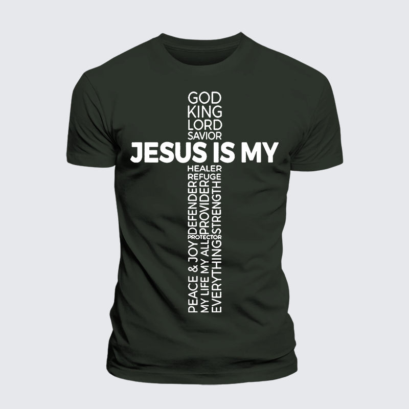 Luxe Mercerized Cotton Tee - Jesus Is My God King Lord And Savior
