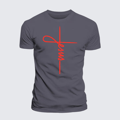 Luxe Mercerized Cotton Tee - Jesus Cross