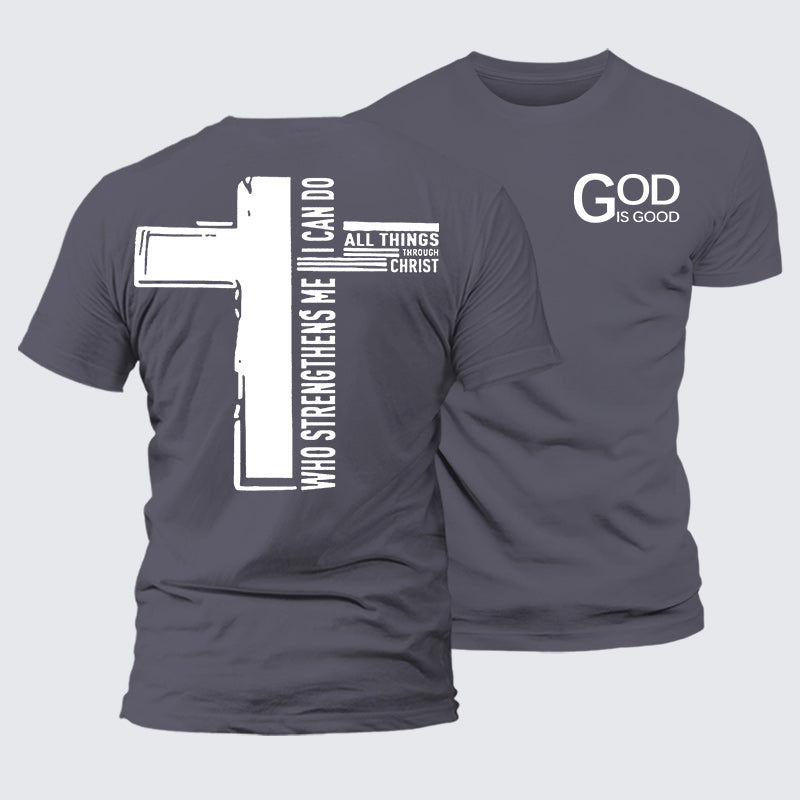 Luxe Mercerized Cotton Tee - God Is Good Philippians 4:13