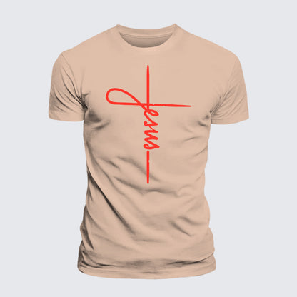 Luxe Mercerized Cotton Tee - Jesus Cross