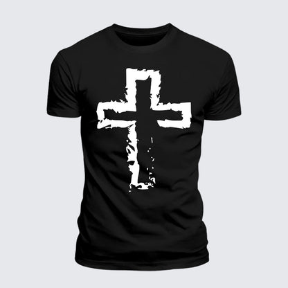 Luxe Mercerized Cotton Tee - Cross Religious