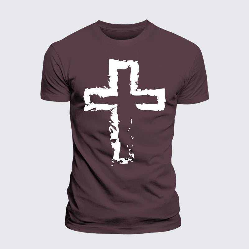 Luxe Mercerized Cotton Tee - Cross Religious