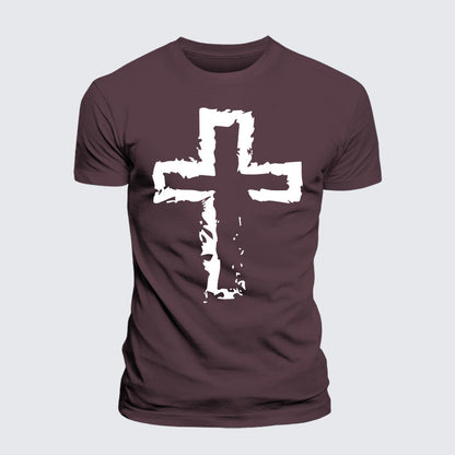 Luxe Mercerized Cotton Tee - Cross Religious