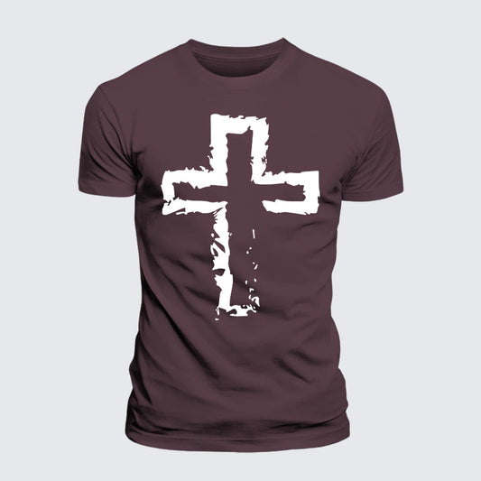 Luxe Mercerized Cotton Tee - Cross Religious