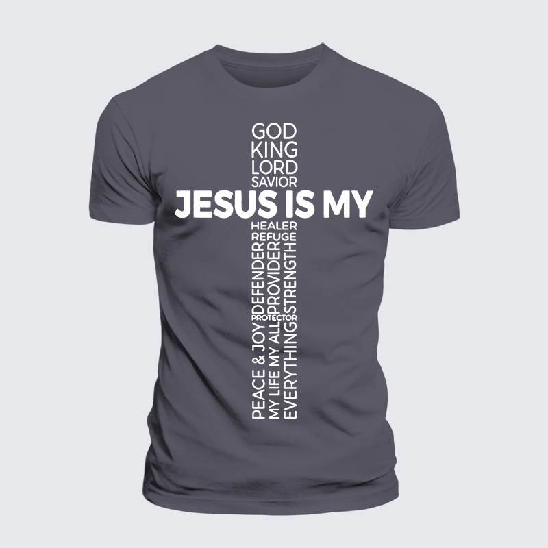 Luxe Mercerized Cotton Tee - Jesus Is My God King Lord And Savior
