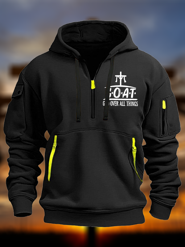 G.O.A.T God Over All Things Jesus God Christian Zipper Hoodies