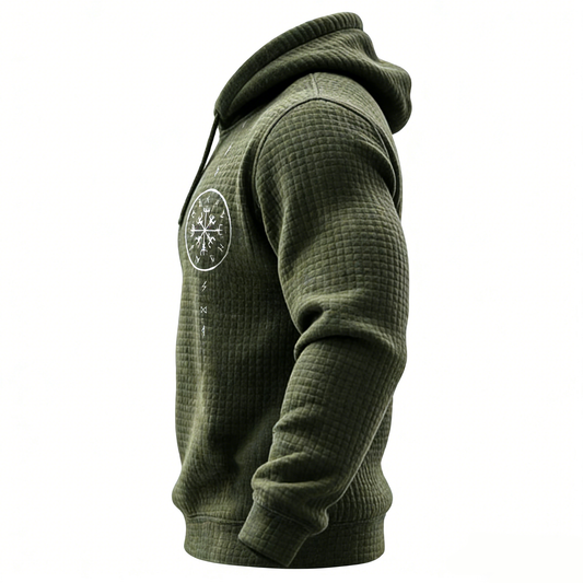 Nordic Viking Vegvísir Valhalla Casual Long-Sleeve Hoodie