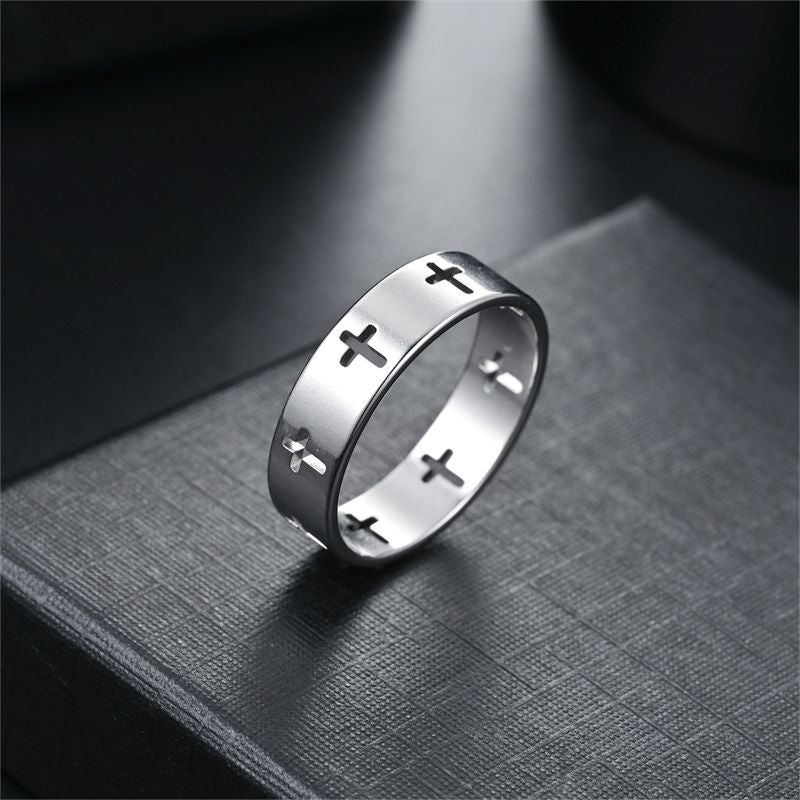 Popular Minimalist Cross Ring
