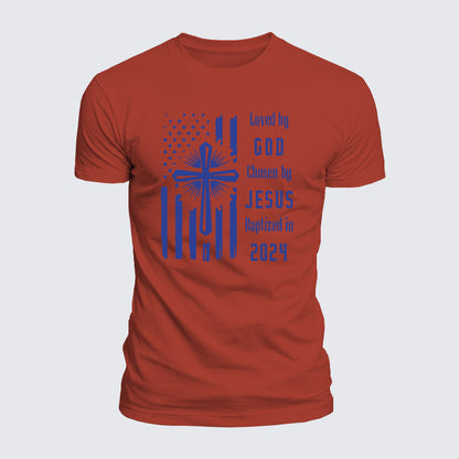 Luxe Mercerized Cotton Tee - Loved By God Chosen By Jesus Baptized