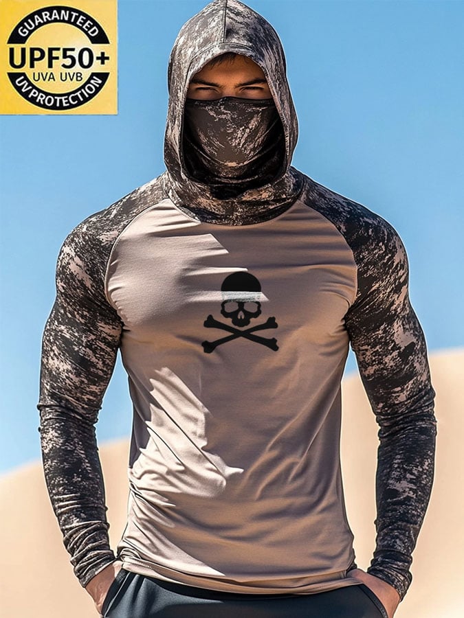 Men's Outdoor Sun Protection Breathable Cool Hooded Sun Protection Long Sleeve Top