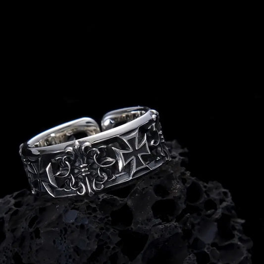 Vintage Cross Open Ring