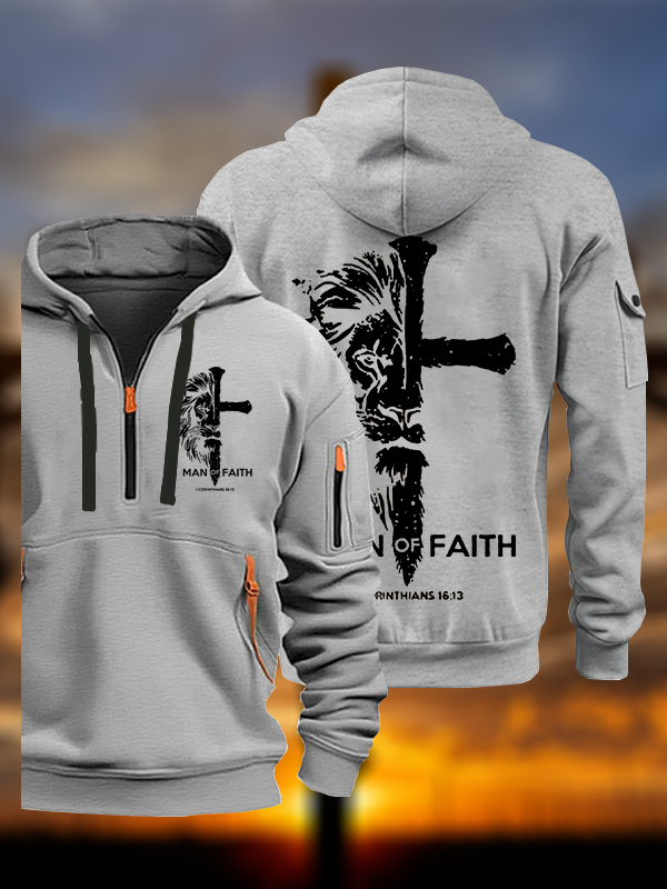 Man of Faith  Jesus God Christian Zipper Hoodies