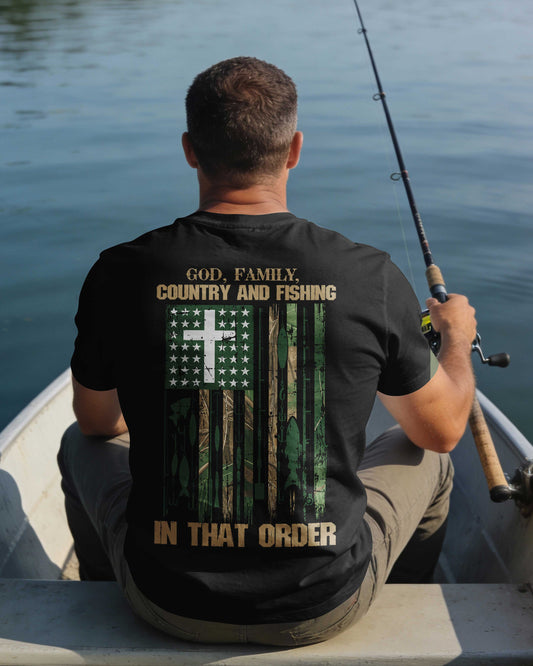 God Family Country And Fishing In That Order T-Shirt