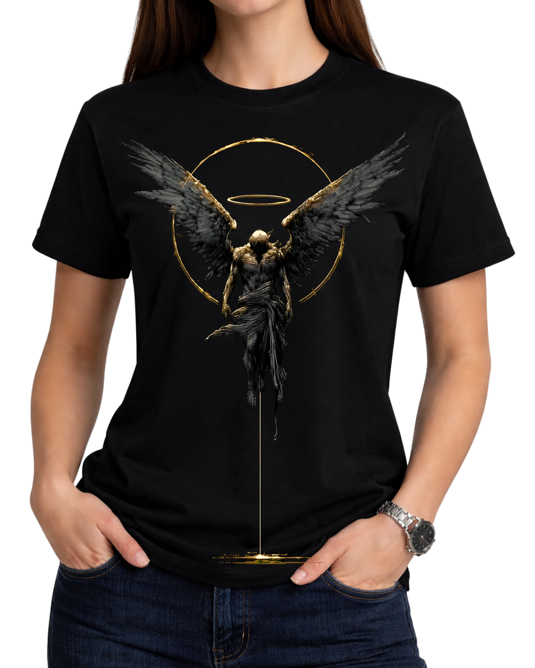 Fallen Angel Dark Gothic Graphic T-Shirt