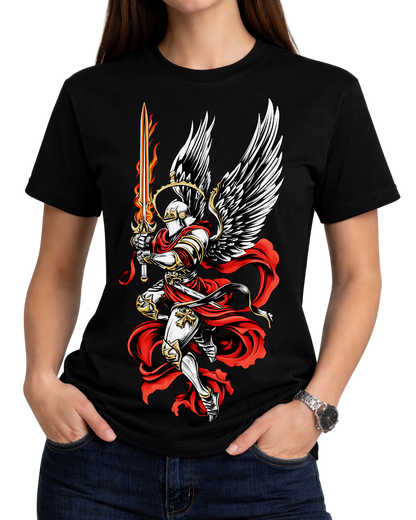 Archangel Michael Flaming Sword T-Shirt