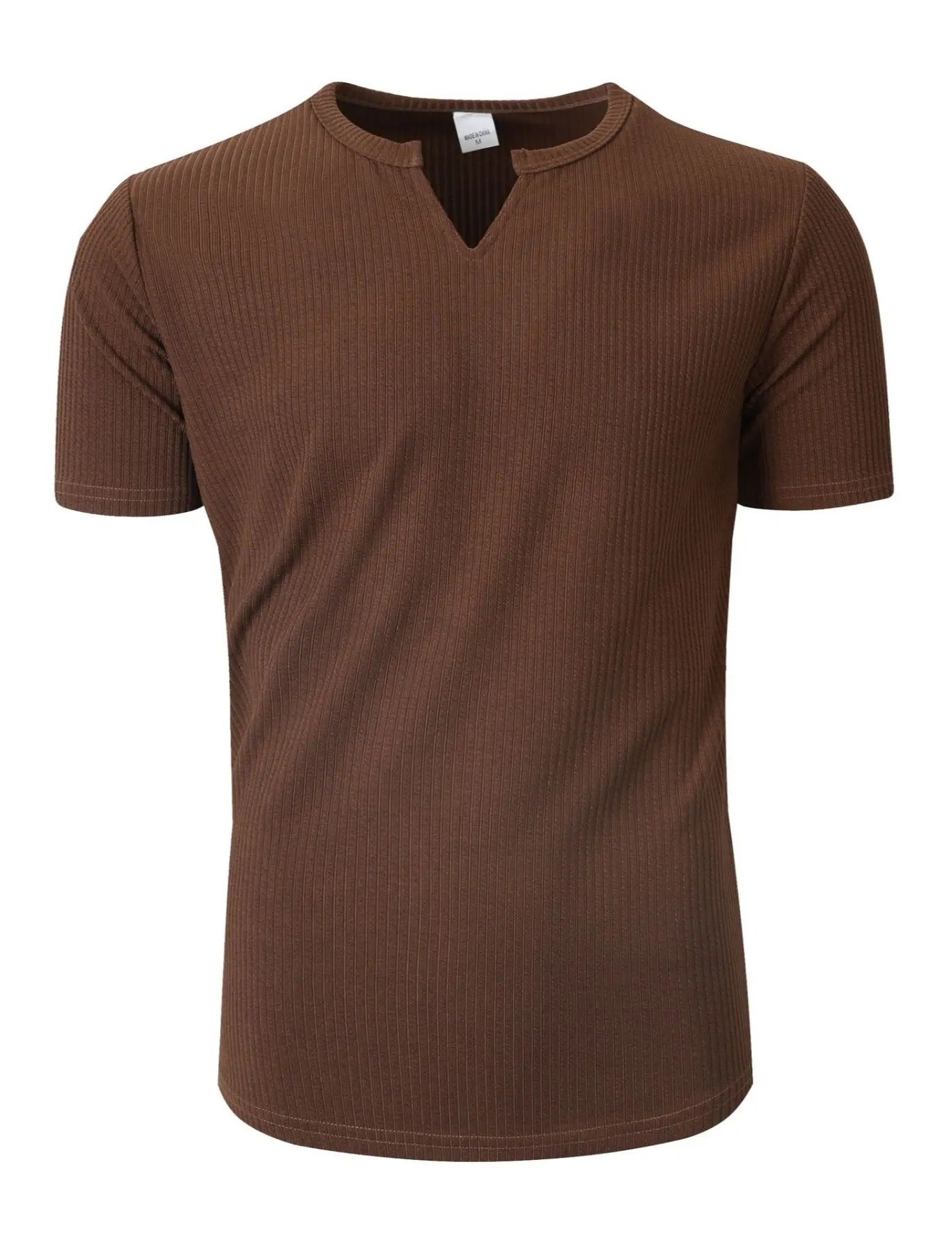 Men's Textured V-Neck T-Shirt