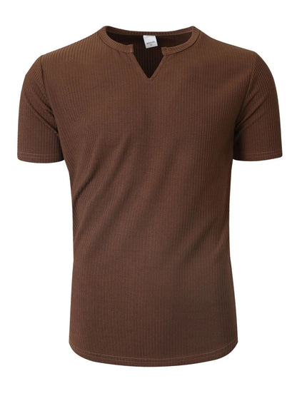 Men's Textured V-Neck T-Shirt