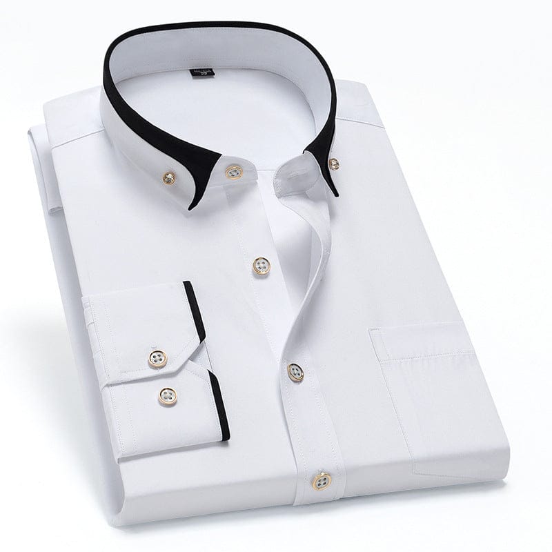 Men’s Contrast Collar Dress Shirt – Slim Fit