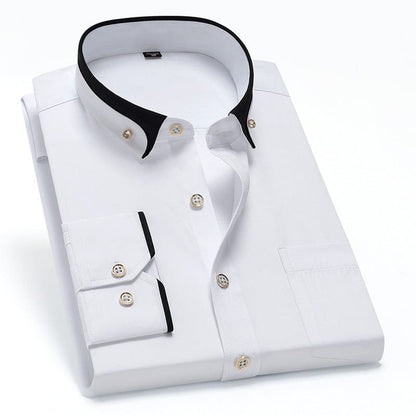 Men’s Contrast Collar Dress Shirt – Slim Fit
