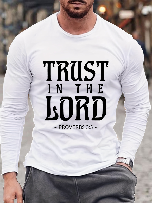 Trust In The Lord Christian Cotton Long Sleeve T-Shirt